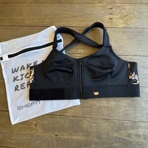 SHEFIT Flex Sports Bra 5 Luxe Black Walking Tennis Cycle Weights Compression